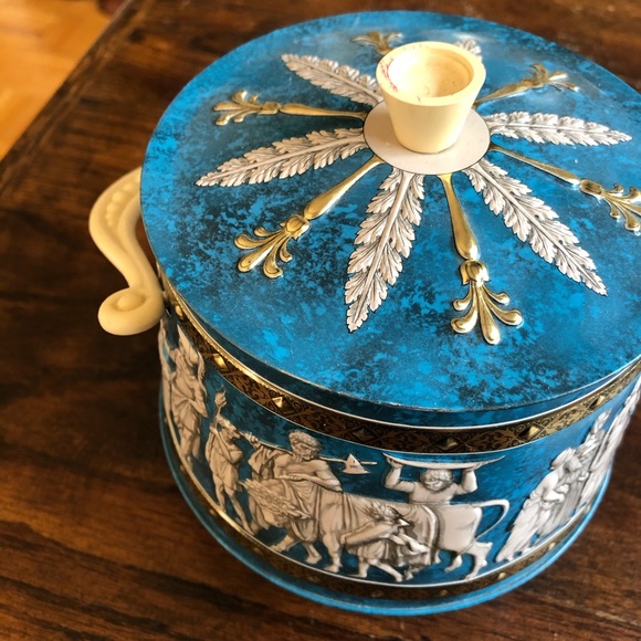 Greek print vintage tin - Picture 5 of 6